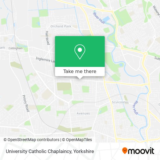 University Catholic Chaplaincy map