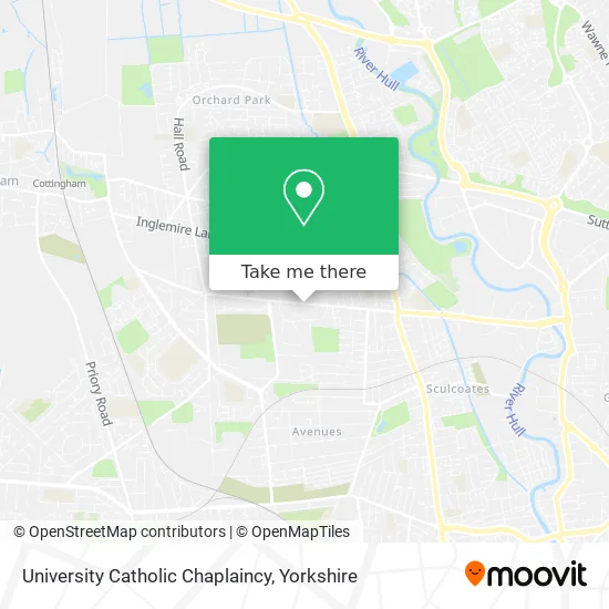 University Catholic Chaplaincy map