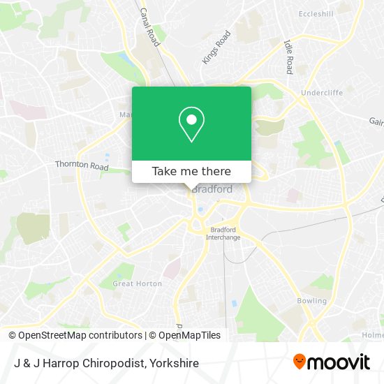 J & J Harrop Chiropodist map