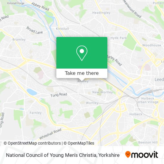 National Council of Young Men's Christia map