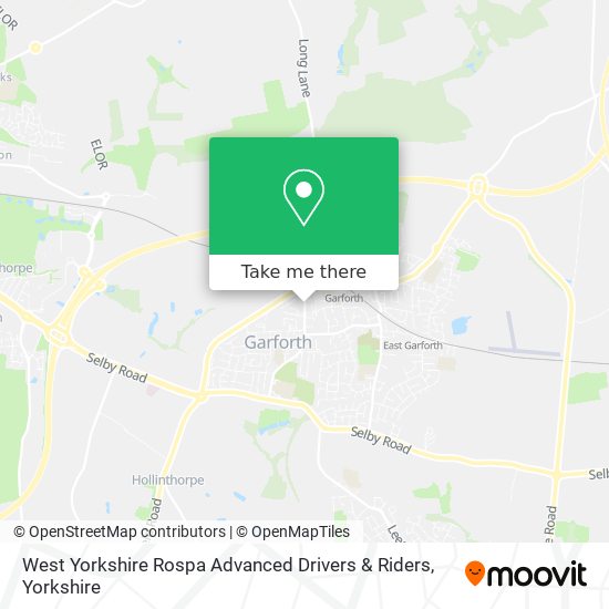 West Yorkshire Rospa Advanced Drivers & Riders map