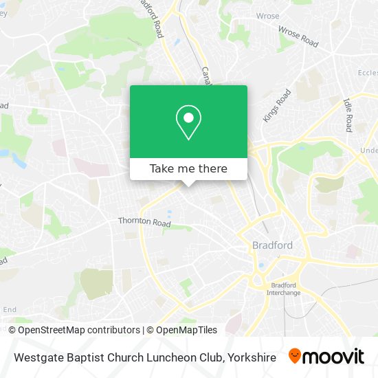 Westgate Baptist Church Luncheon Club map