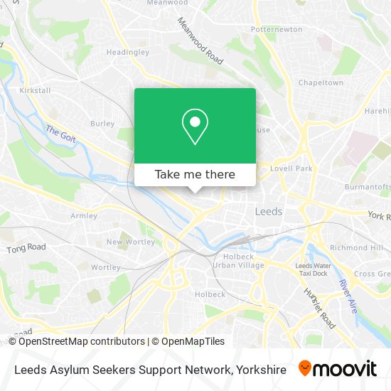 Leeds Asylum Seekers Support Network map