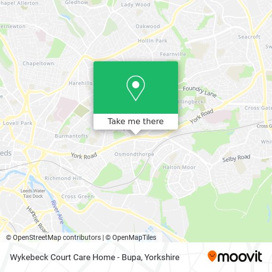 Wykebeck Court Care Home - Bupa map