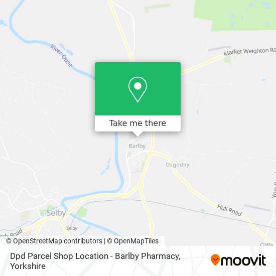 Dpd Parcel Shop Location - Barlby Pharmacy map