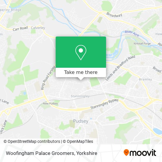 Woofingham Palace Groomers map