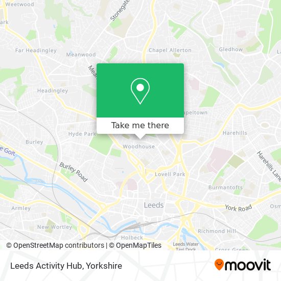 Leeds Activity Hub map