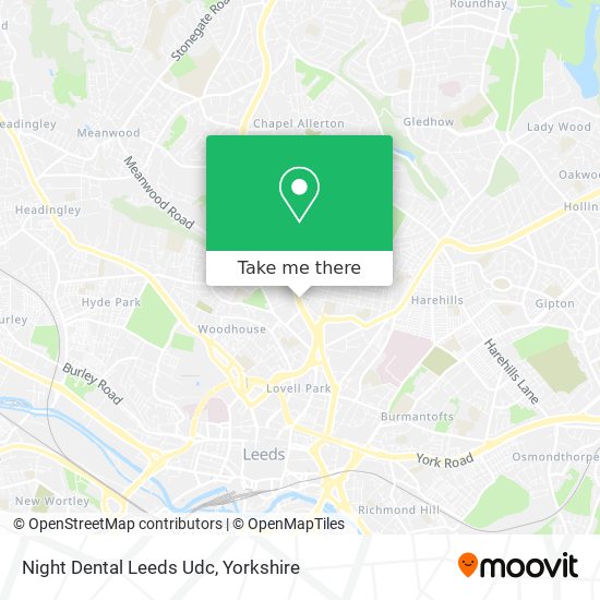 Night Dental Leeds Udc map