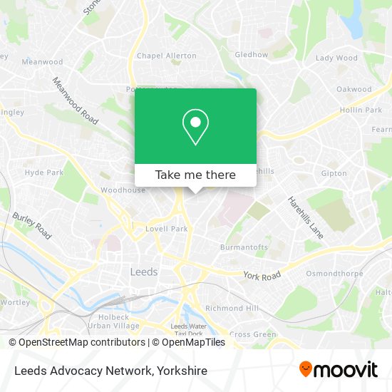 Leeds Advocacy Network map