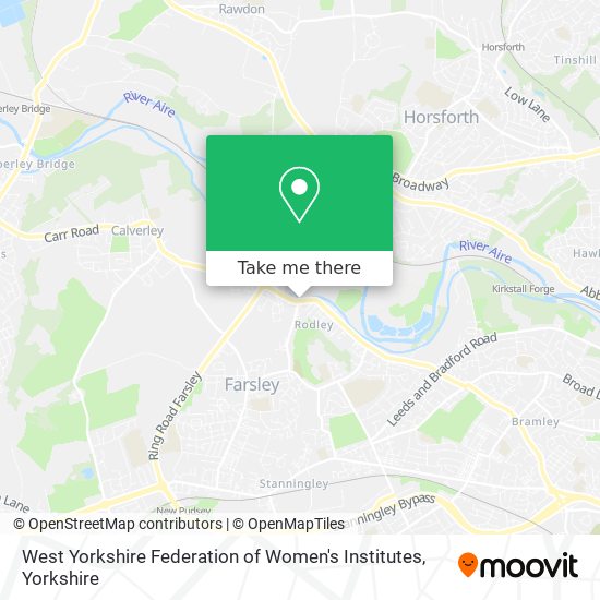 West Yorkshire Federation of Women's Institutes map