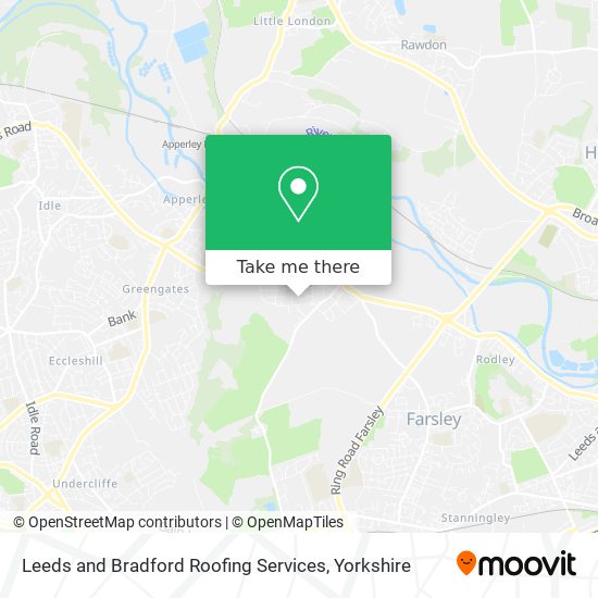Leeds and Bradford Roofing Services map