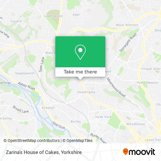 Zarina's House of Cakes map