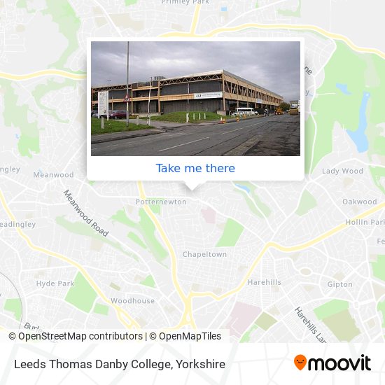 Leeds Thomas Danby College map