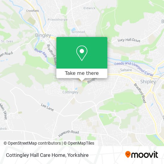 Cottingley Hall Care Home map