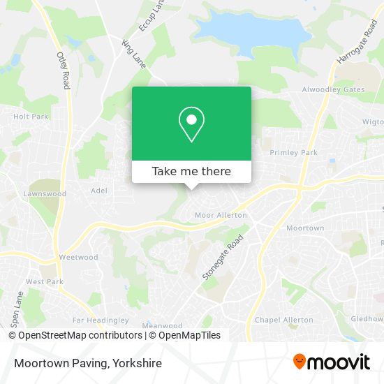 Moortown Paving map
