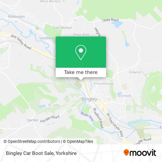 Bingley Car Boot Sale map