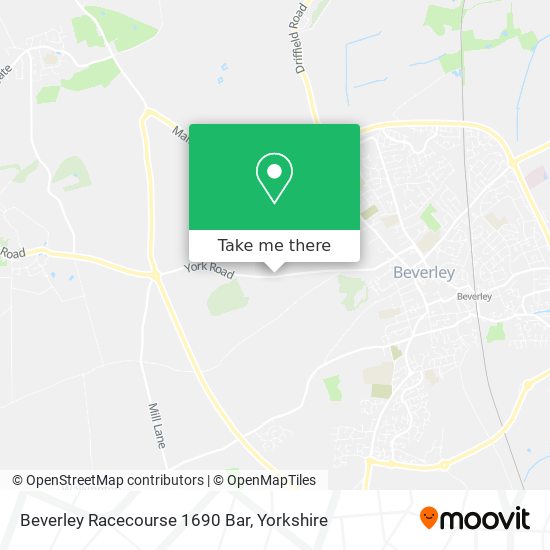 Beverley Racecourse 1690 Bar map