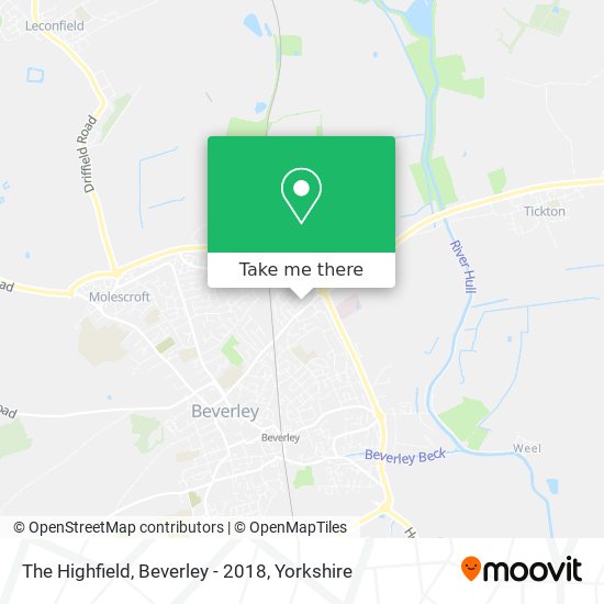 The Highfield, Beverley - 2018 map