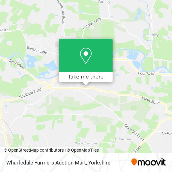 Wharfedale Farmers Auction Mart map