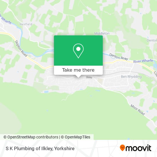 S K Plumbing of Ilkley map