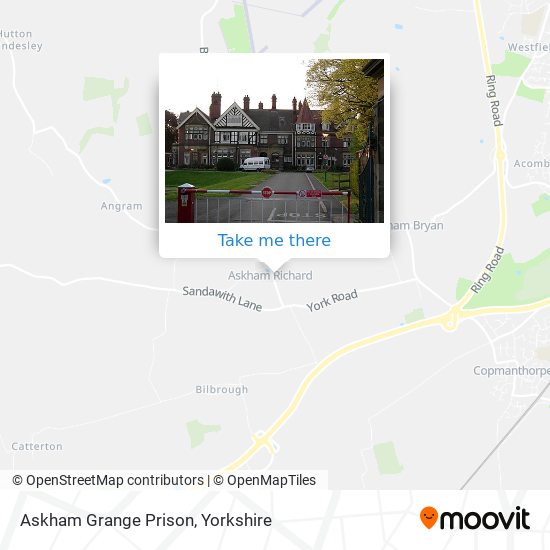 Askham Grange Prison map