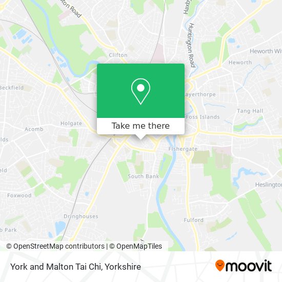York and Malton Tai Chi map