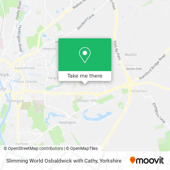 Slimming World Osbaldwick with Cathy map