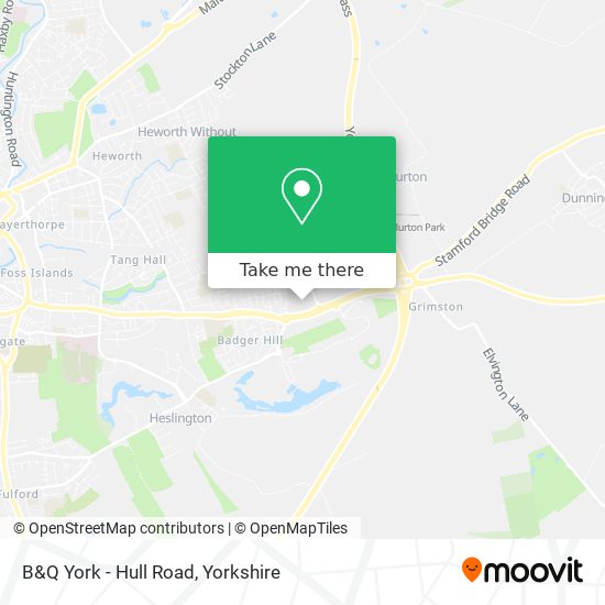 B&Q York - Hull Road map