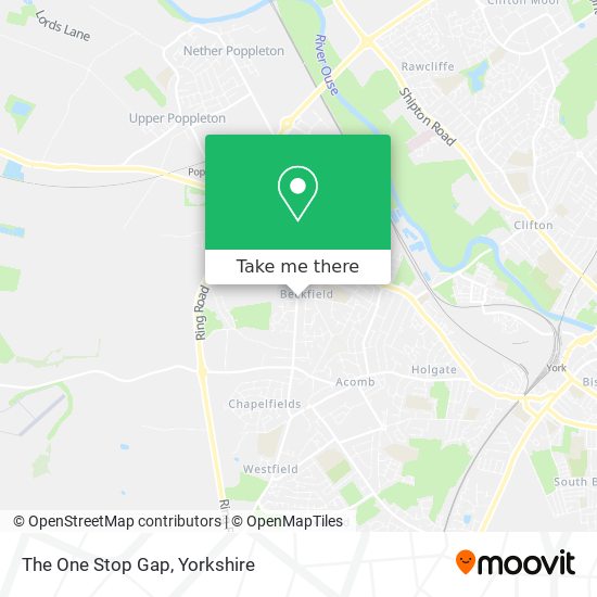 The One Stop Gap map