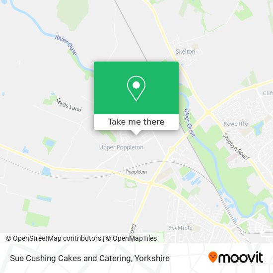 Sue Cushing Cakes and Catering map