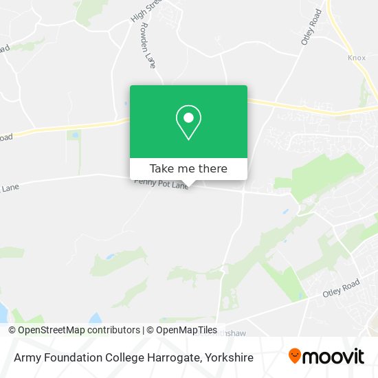 Army Foundation College Harrogate map