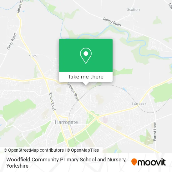 Woodfield Community Primary School and Nursery map