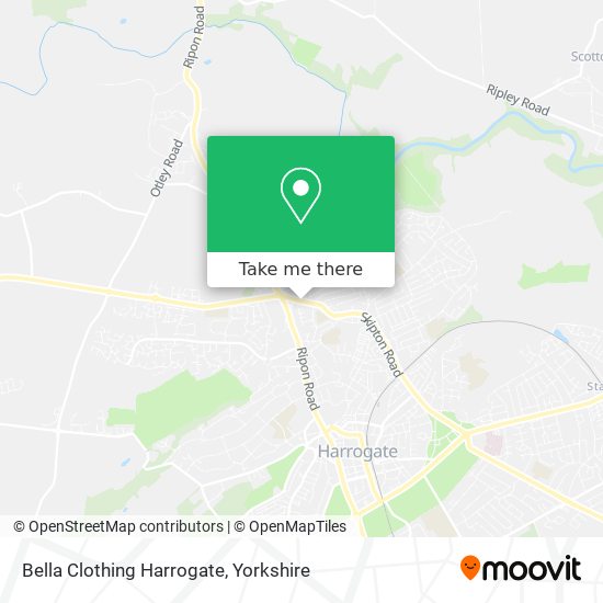 Bella Clothing Harrogate map