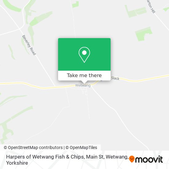 Harpers of Wetwang Fish & Chips, Main St, Wetwang map