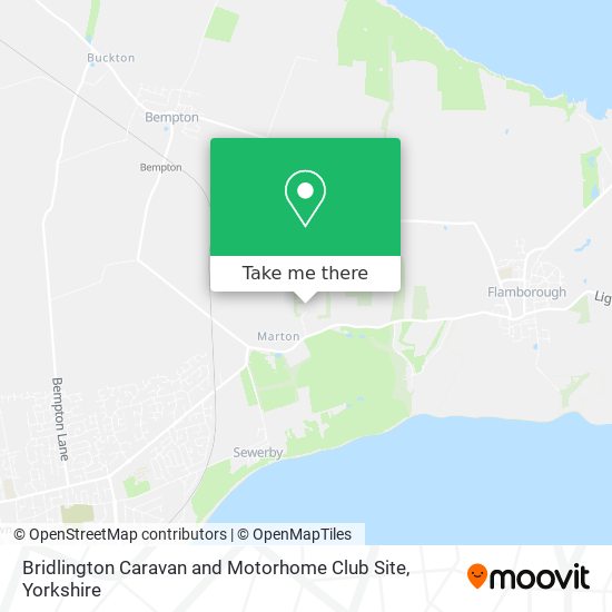 Bridlington Caravan and Motorhome Club Site map