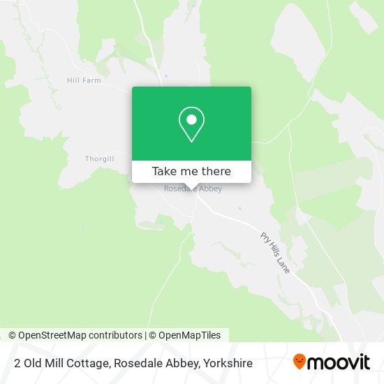 2 Old Mill Cottage, Rosedale Abbey map