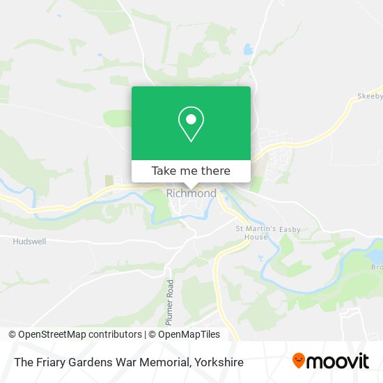 The Friary Gardens War Memorial map
