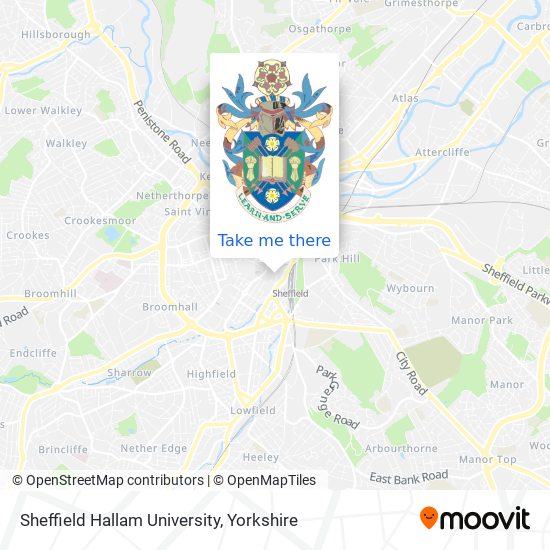 Sheffield Hallam University map