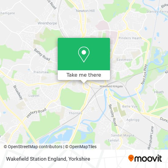 Wakefield Station England map