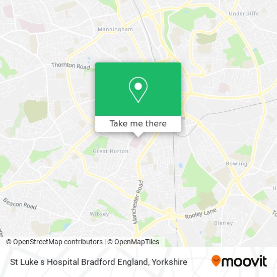 St Luke s Hospital Bradford England map