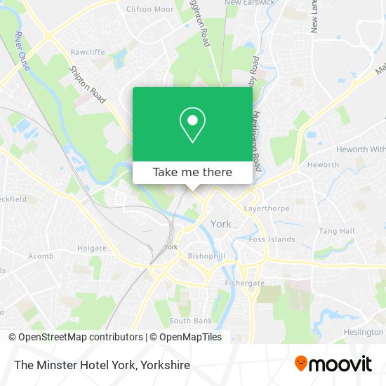 The Minster Hotel York map