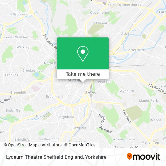Lyceum Theatre Sheffield England map