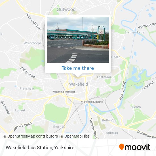 Wakefield bus Station map