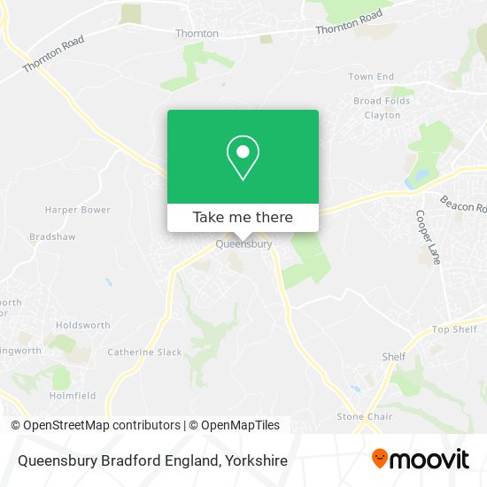 Queensbury Bradford England map