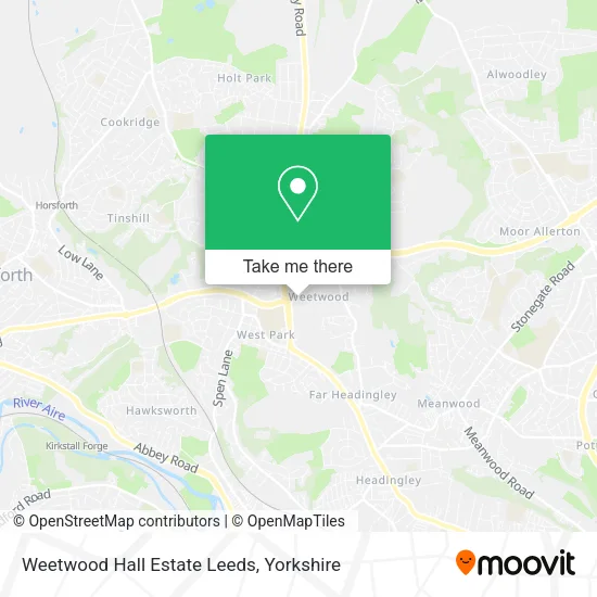 Weetwood Hall Estate Leeds map