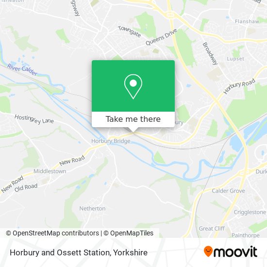 Horbury and Ossett Station map