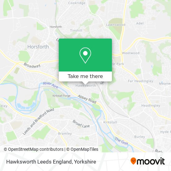 Hawksworth Leeds England map