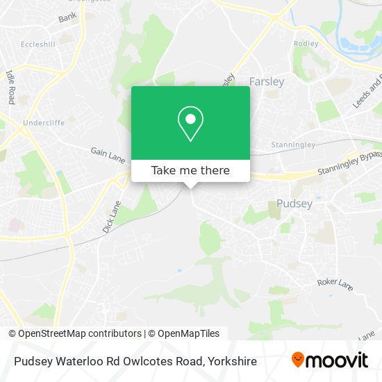 Pudsey Waterloo Rd Owlcotes Road map