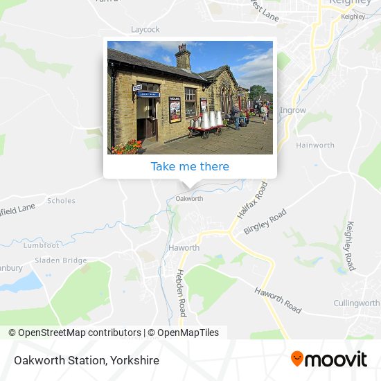 Oakworth Station map