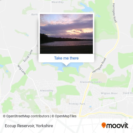 Eccup Reservoir map